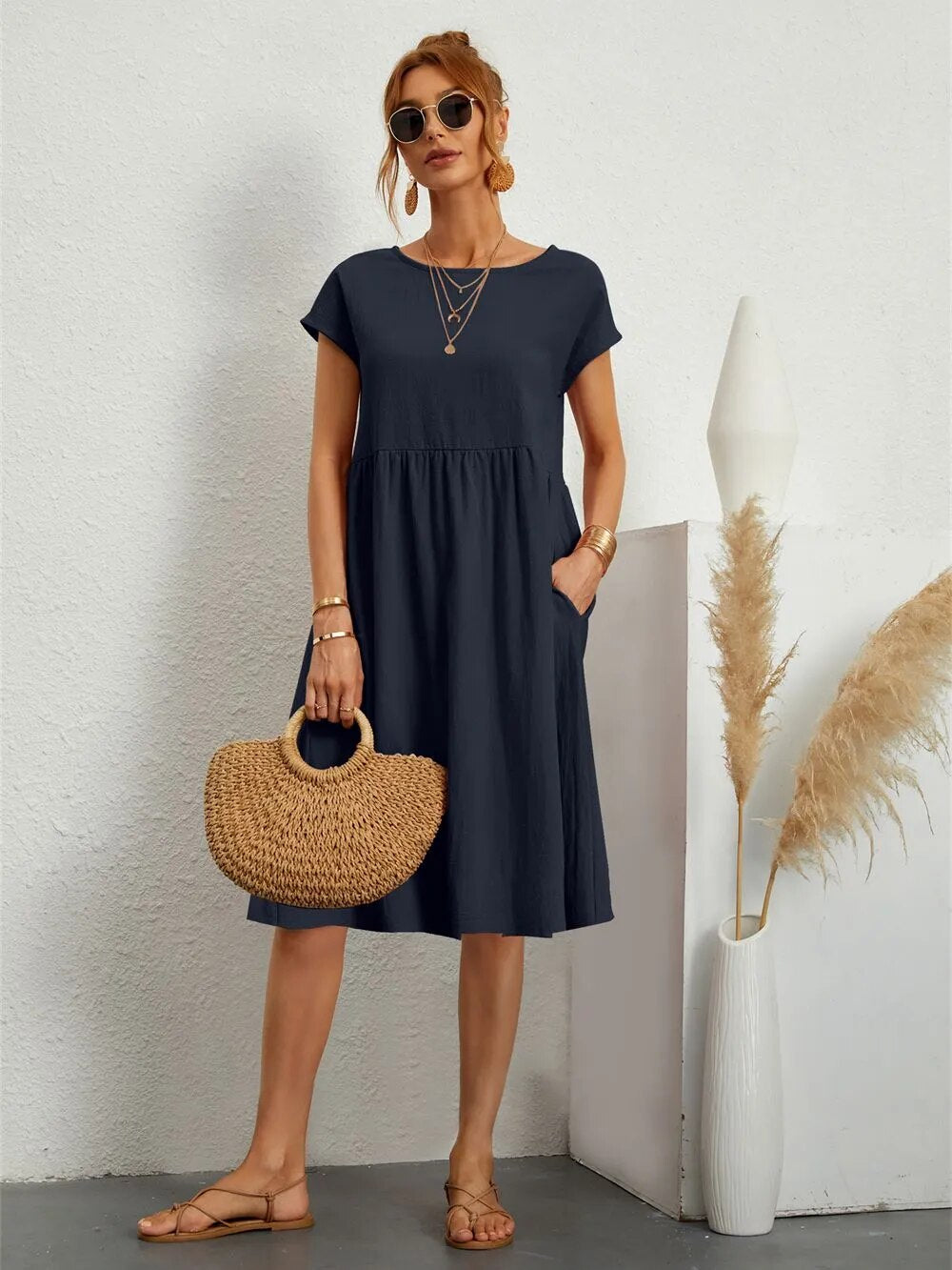 Women’s Spring Casual Midi Dress