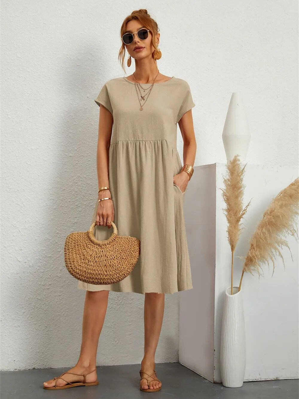 Women’s Spring Casual Midi Dress