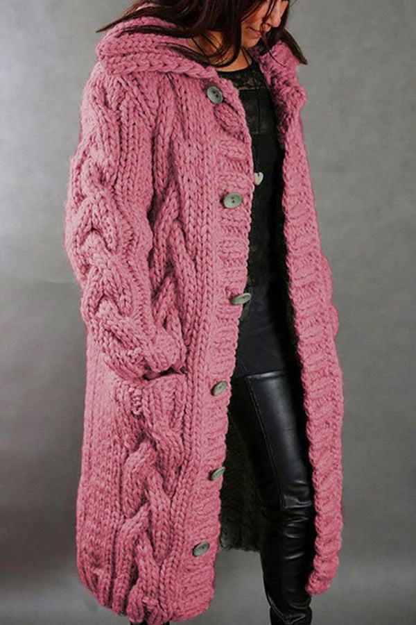 Women’s Chunky Knit Long Cardigan