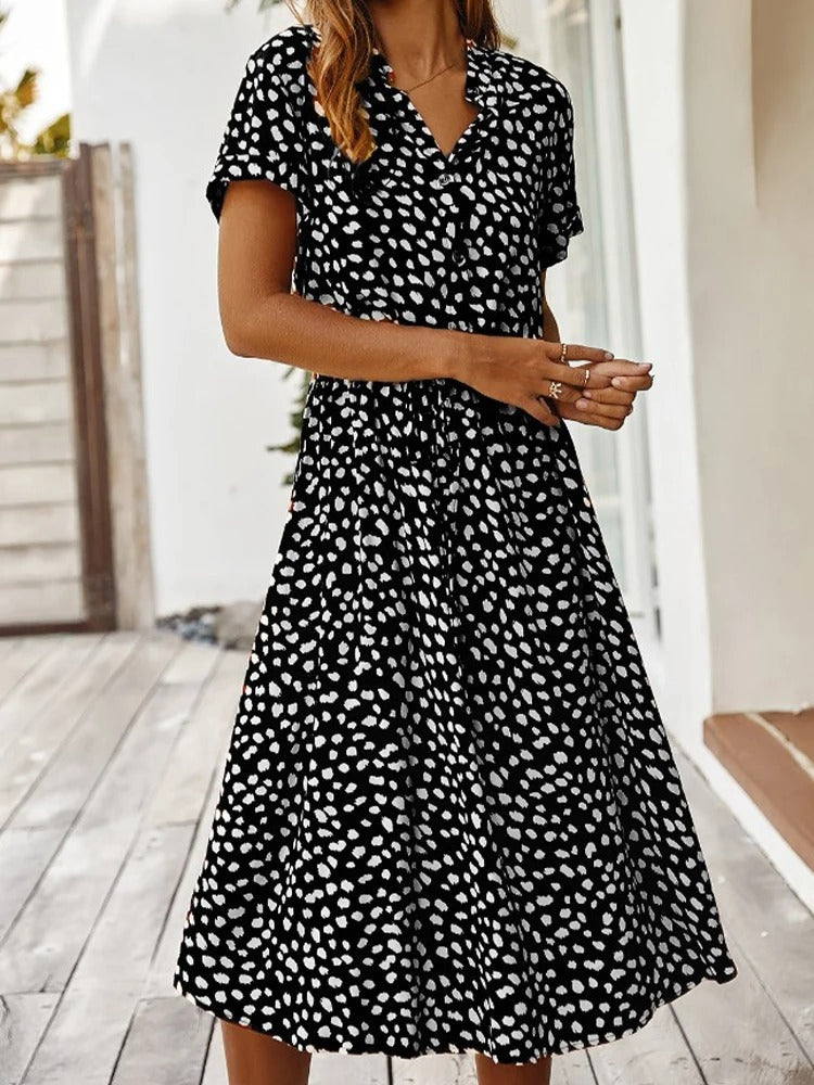 Women’s Button-Up Summer Midi Dress
