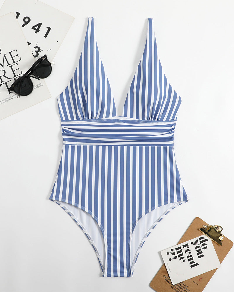 Striped Swimsuit, Stylish Fit