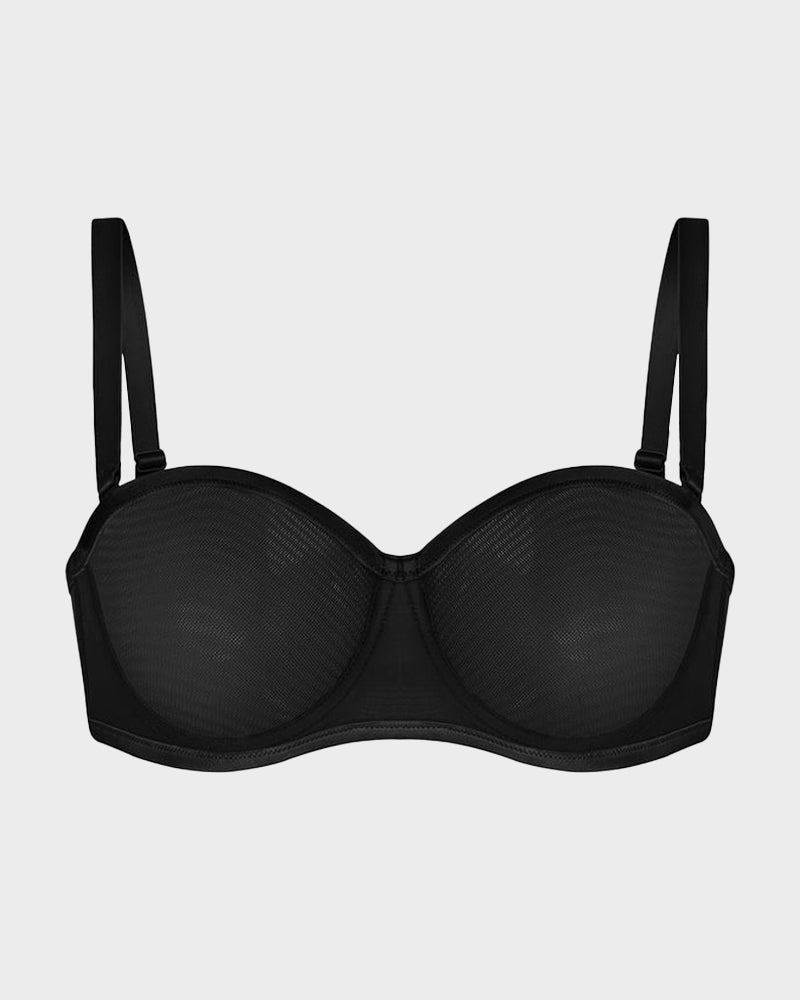 Balconette Bra - Strapless Mesh Comfort