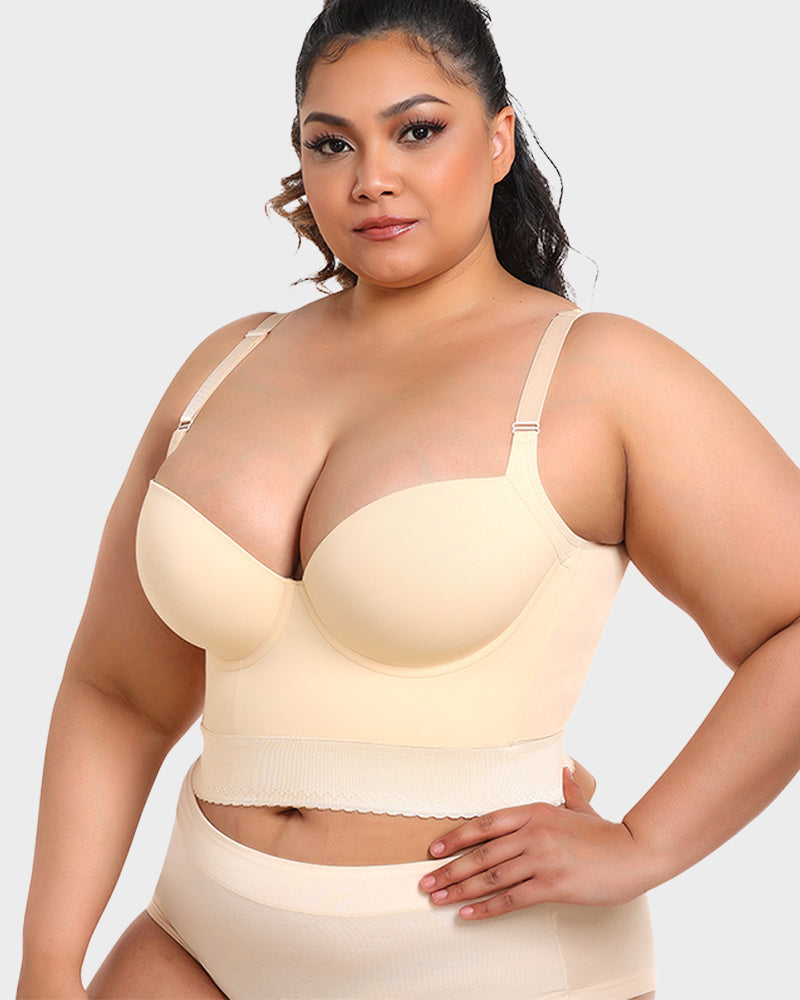 Longline Push-Up Bra - Comfort, Support, Style