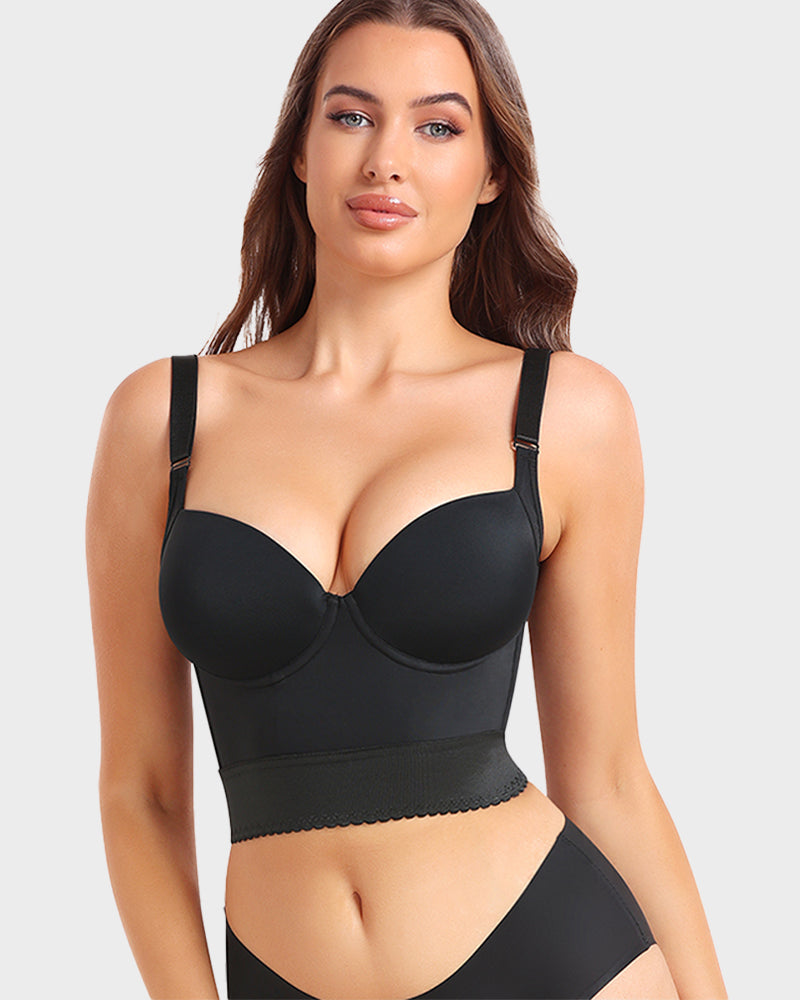 Longline Push-Up Bra - Comfort, Support, Style