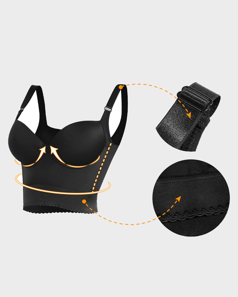 Longline Push-Up Bra - Comfort, Support, Style