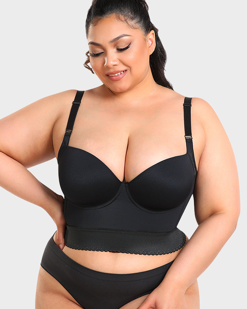 Longline Push-Up Bra - Comfort, Support, Style