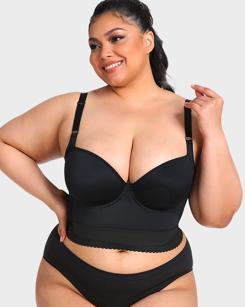 Longline Push-Up Bra - Comfort, Support, Style