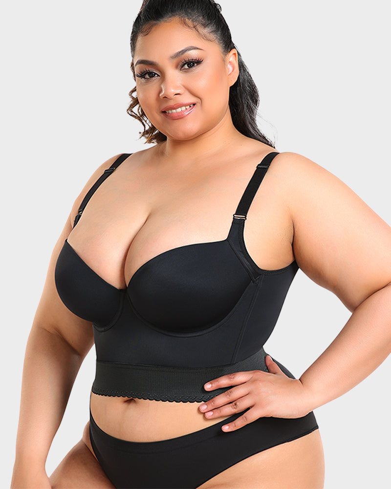 Longline Push-Up Bra - Comfort, Support, Style