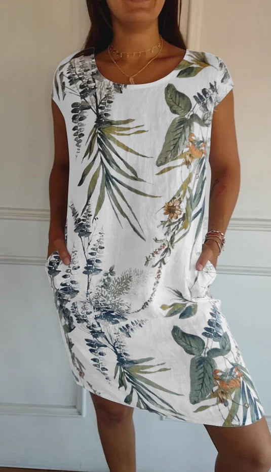 Women’s Summer Casual Floral T-Shirt Dress