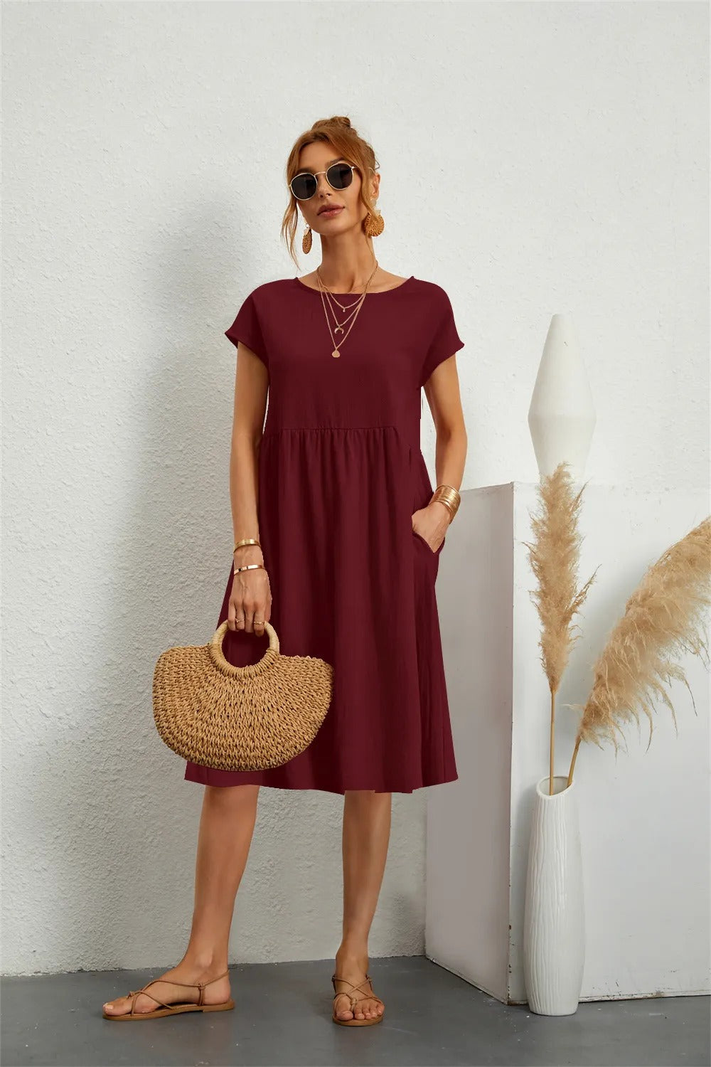 Women’s Spring Casual Midi Dress
