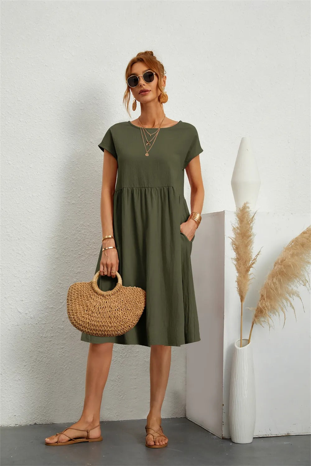 Women’s Spring Casual Midi Dress