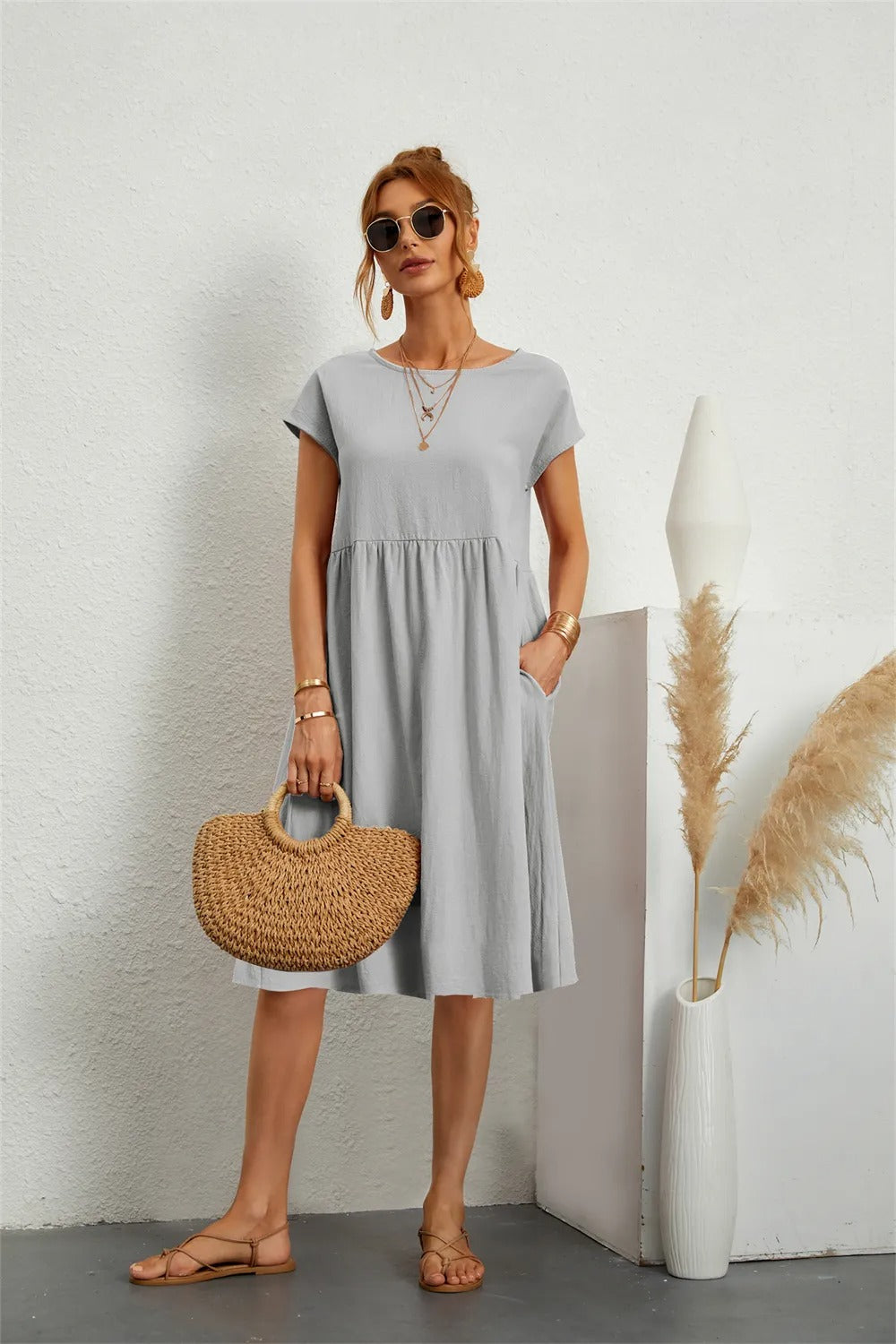 Women’s Spring Casual Midi Dress