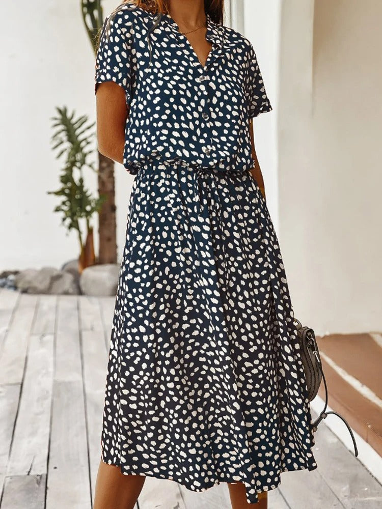 Women’s Button-Up Summer Midi Dress