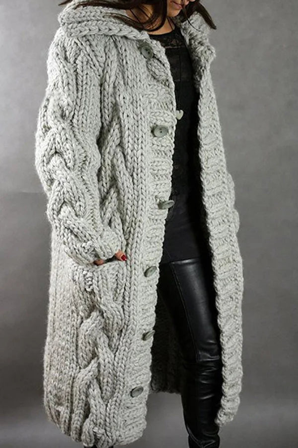 Women’s Chunky Knit Long Cardigan