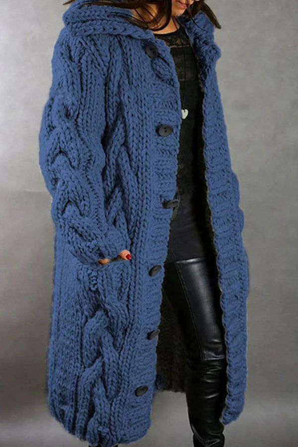 Women’s Chunky Knit Long Cardigan