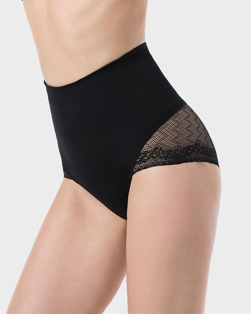 Lace Trim High-Waist Panty