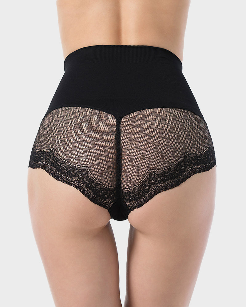 Lace Trim High-Waist Panty
