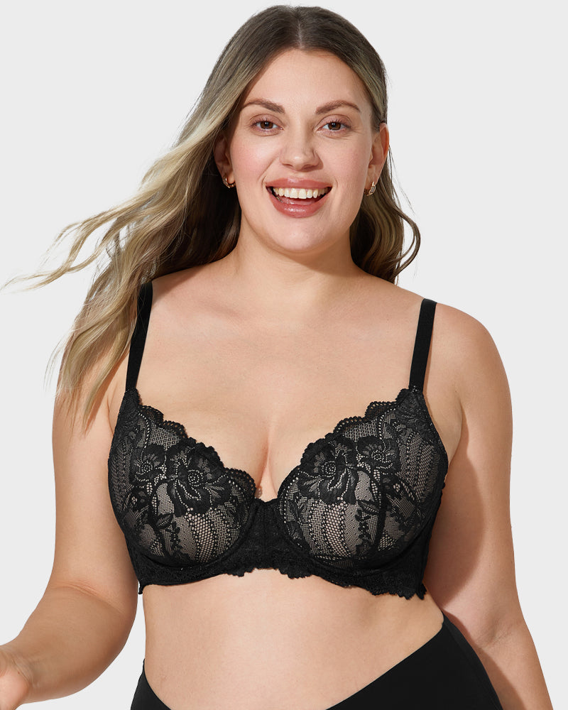 Lace Push-Up Bra - Full Coverage Comfort