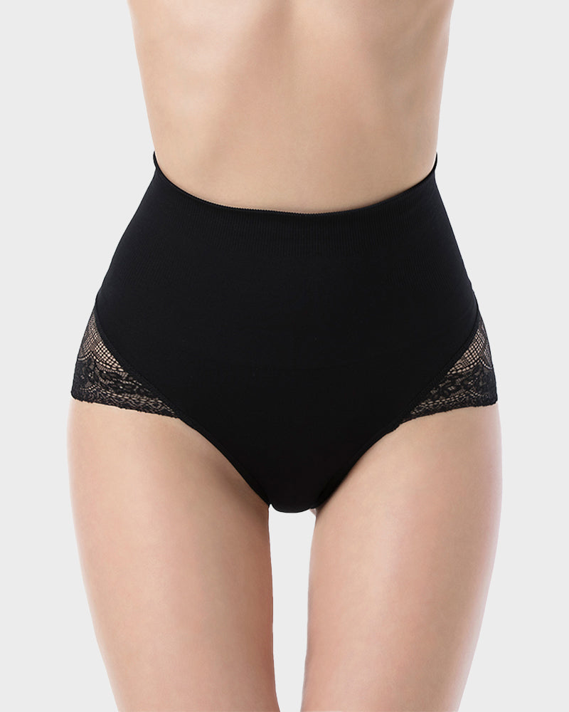 Lace Trim Panty - High Waist Control