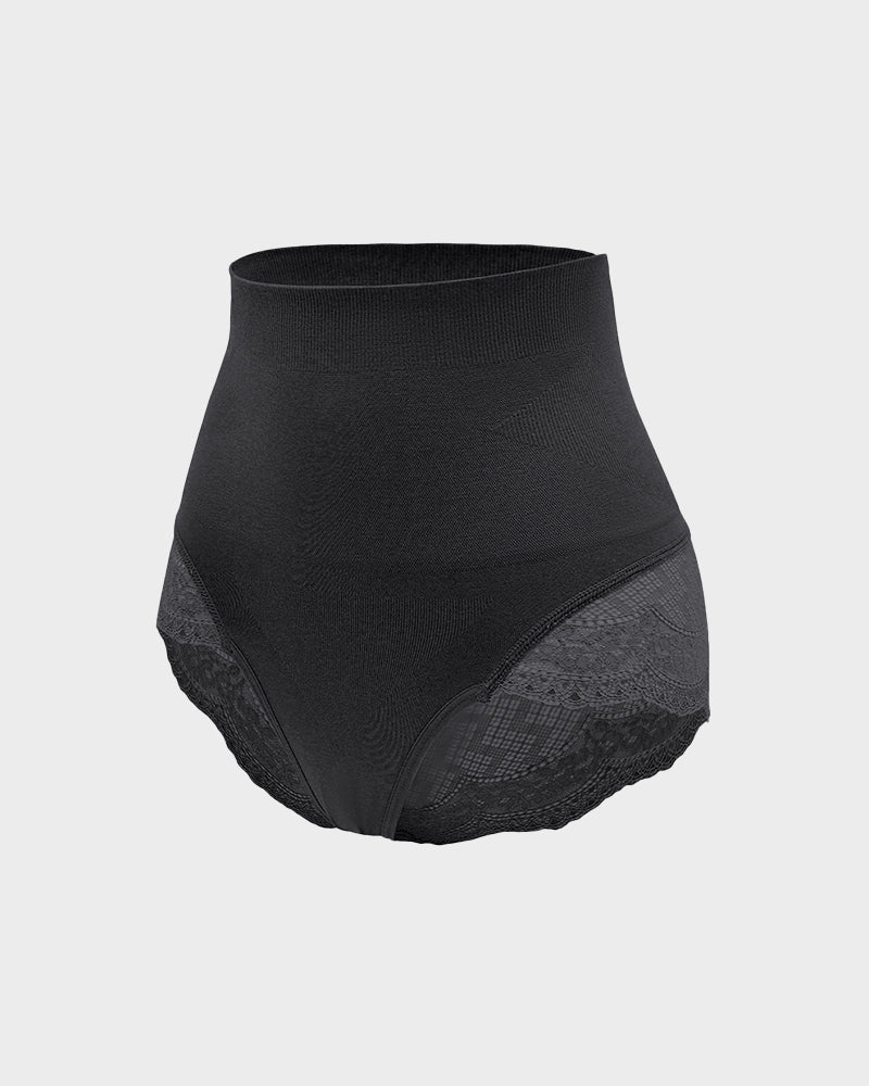 Lace Trim High-Waist Panty