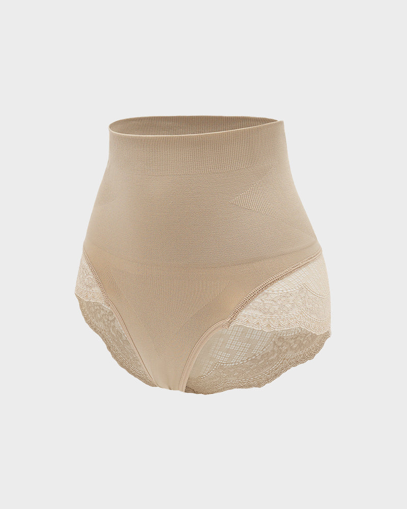 Lace Trim High-Waist Panty