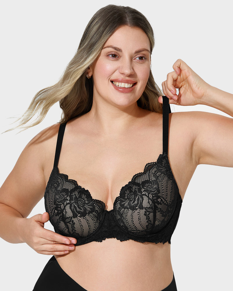 Lace Push-Up Bra - Full Coverage Comfort