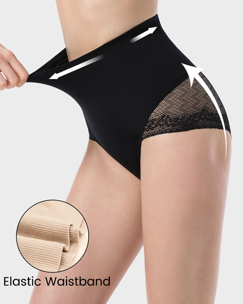 Lace Trim High-Waist Panty