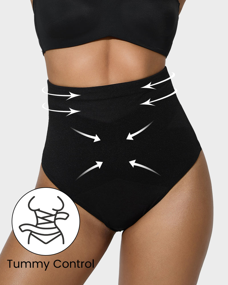 Criss-Cross Thong - Shaping Mesh Design