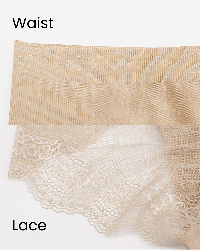 Lace Trim High-Waist Panty