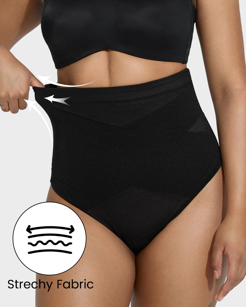Criss-Cross Thong - Shaping Mesh Design