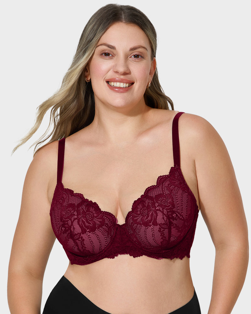 Lace Push-Up Bra - Full Coverage Comfort