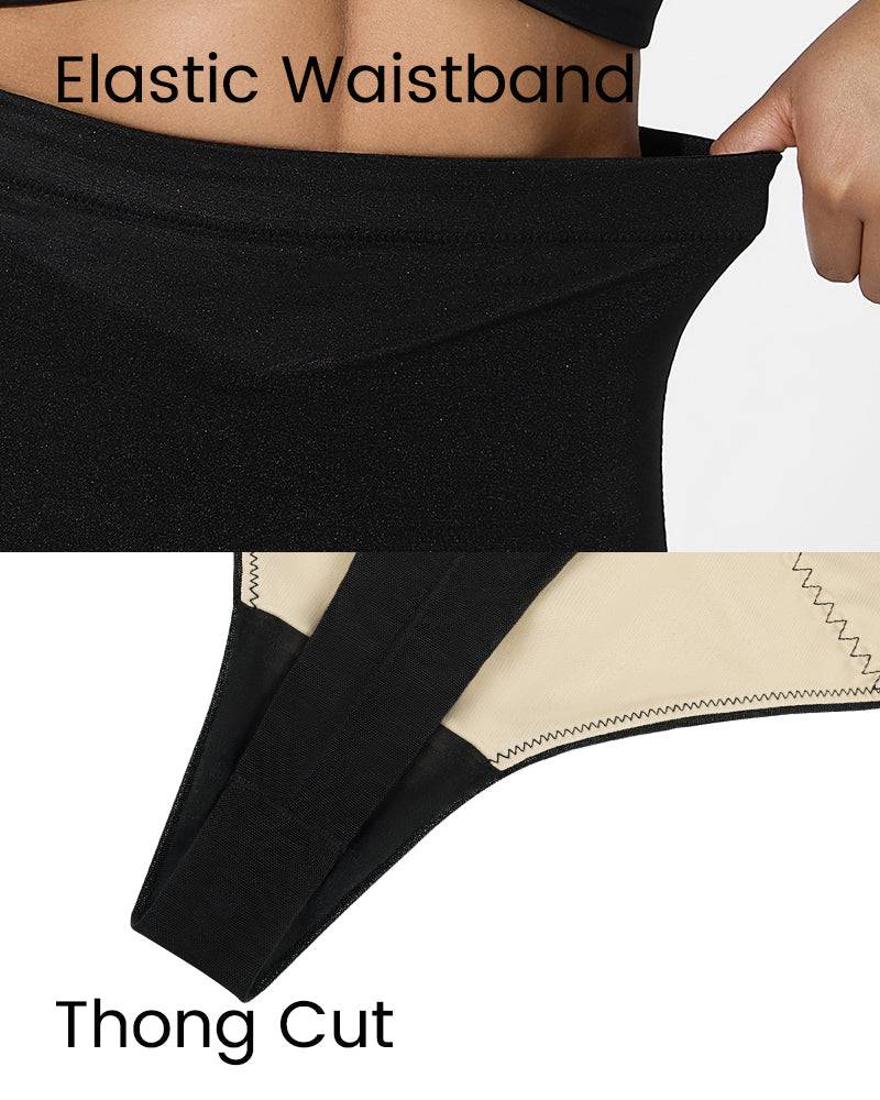 Criss-Cross Thong - Shaping Mesh Design