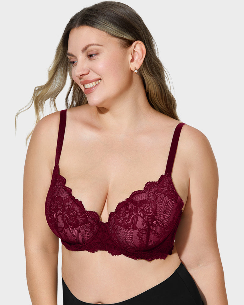 Lace Push-Up Bra - Full Coverage Comfort