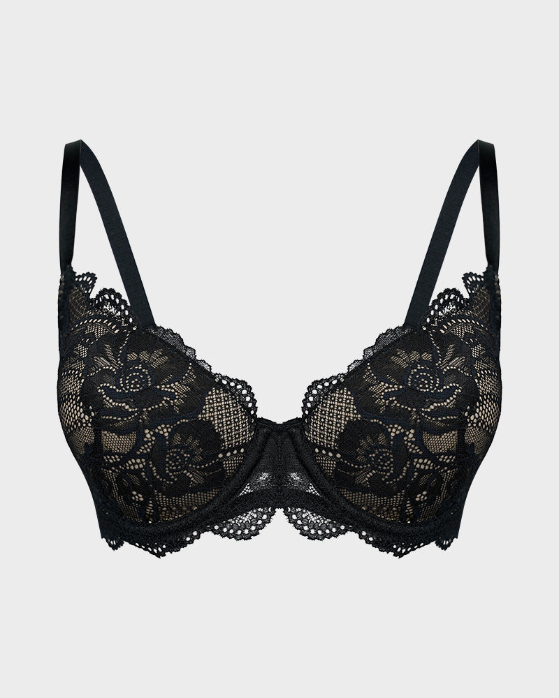 Lace Push-Up Bra - Full Coverage Comfort