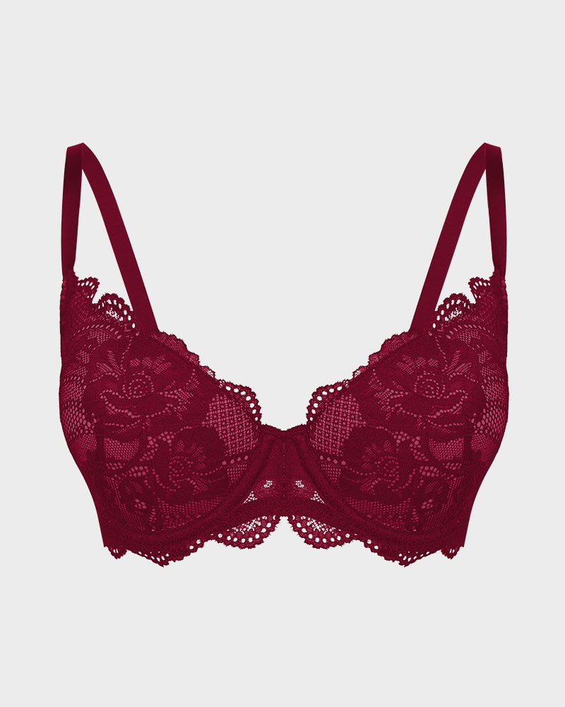 Lace Push-Up Bra - Full Coverage Comfort