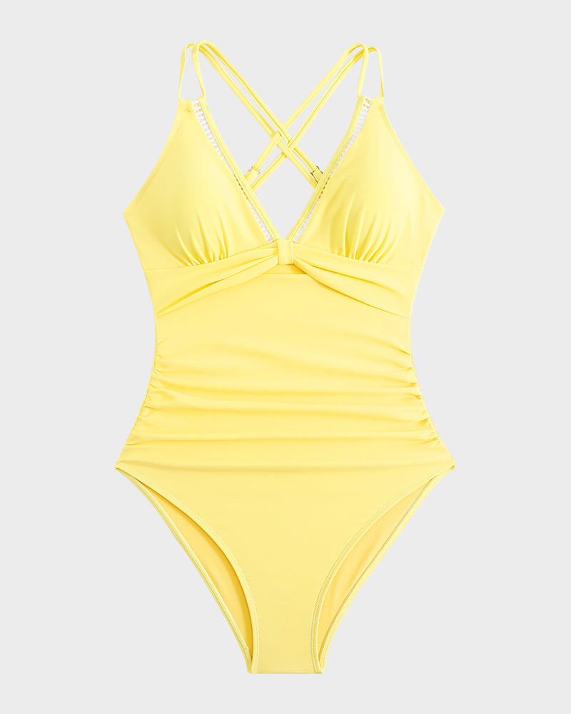 V-Neck Knotted Swimsuit