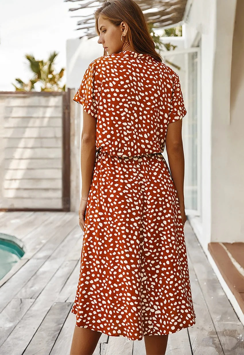 Women’s Button-Up Summer Midi Dress