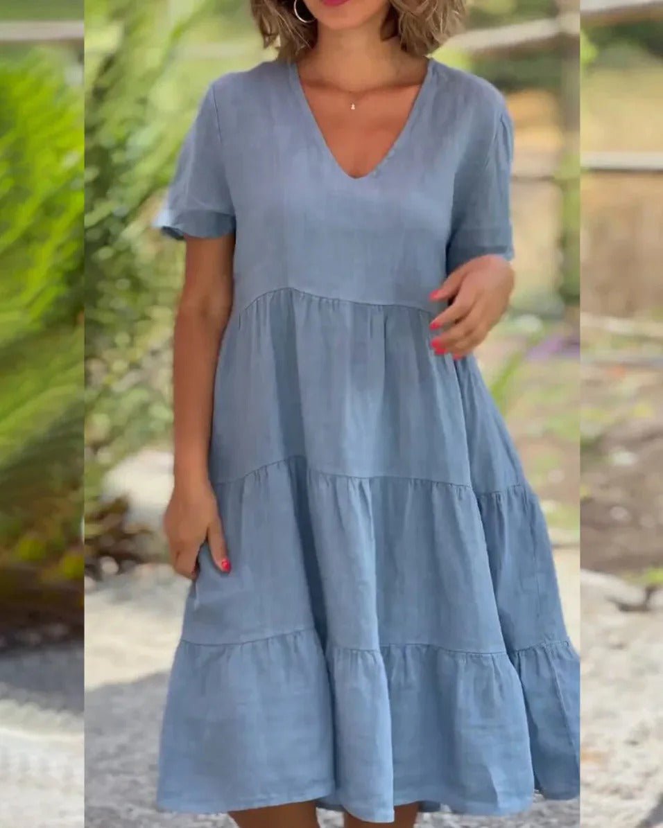 Women’s Casual Tiered V-Neck Dress