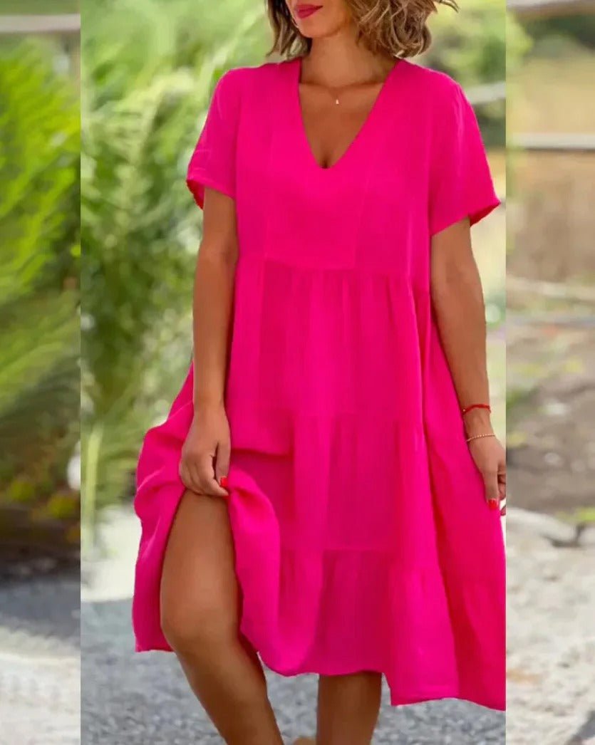 Women’s Casual Tiered V-Neck Dress