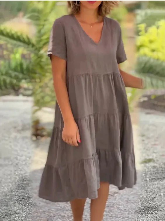 Women’s Casual Tiered V-Neck Dress