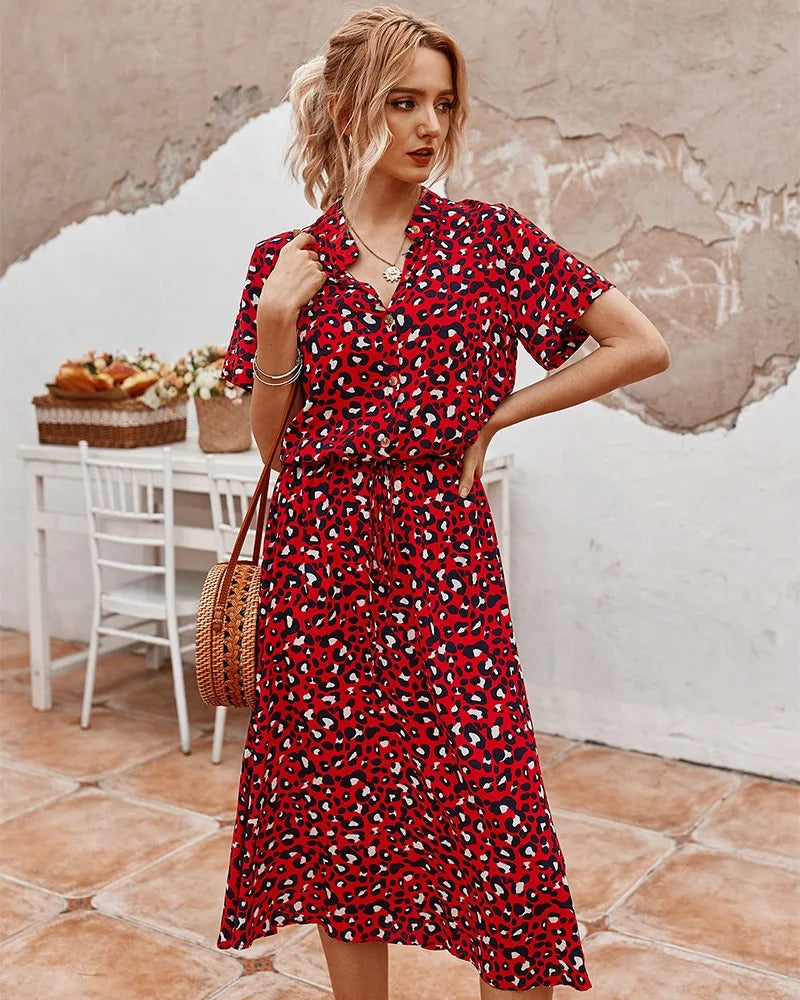 Women’s Button-Up Summer Midi Dress