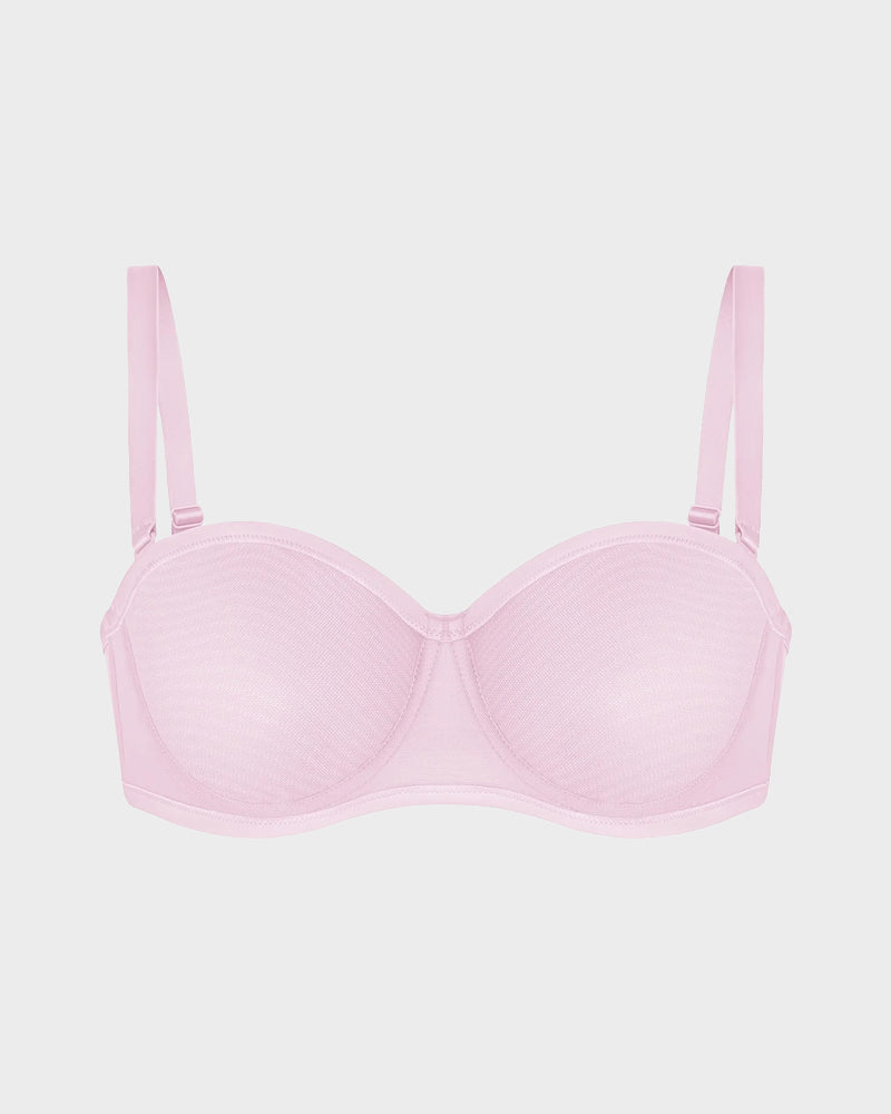 Balconette Bra - Strapless Mesh Comfort