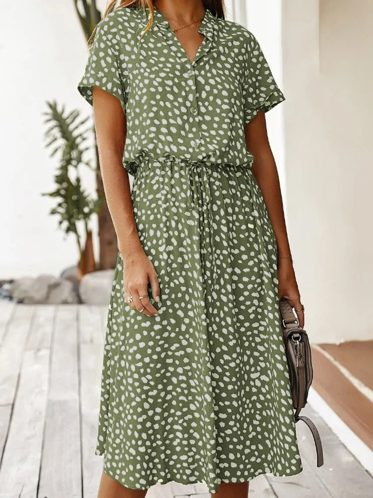 Women’s Button-Up Summer Midi Dress