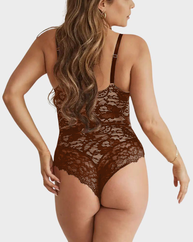 Lace Thong Bodysuit - Sexy Sculpting Design