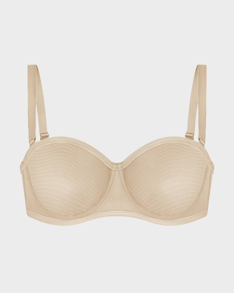 Balconette Bra - Strapless Mesh Comfort