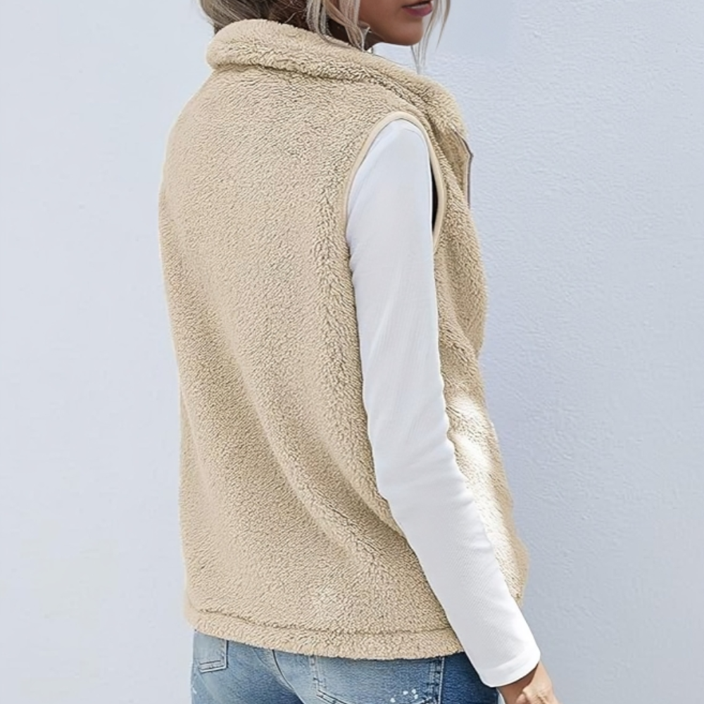 Women’s Fall Casual Fleece Zip Vest