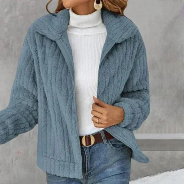 Women’s Cozy Zip-Up Faux Fur Jacket