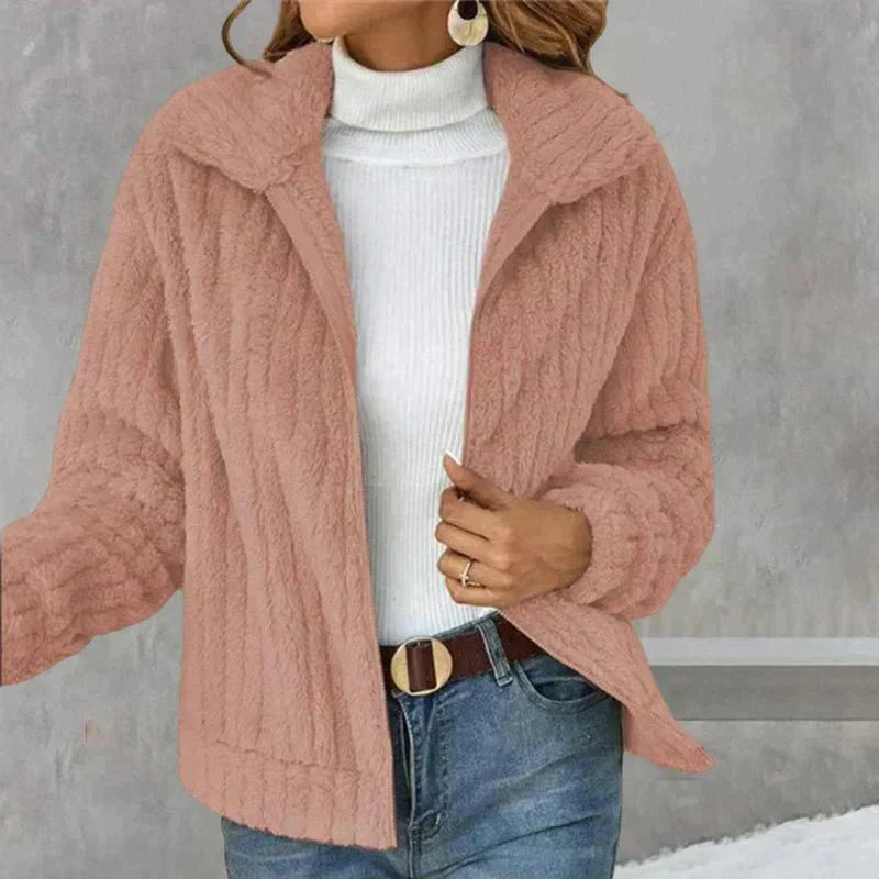 Women’s Cozy Zip-Up Faux Fur Jacket